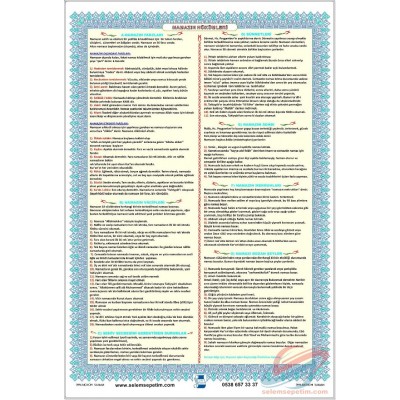 Namazın Hükümleri Posteri - 75x110 Saten Kumaş